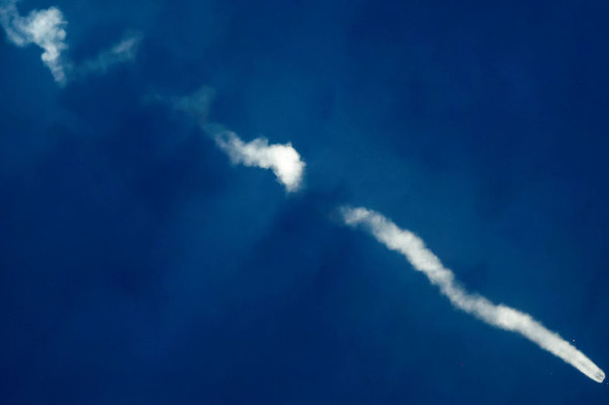 Запуск ракеты-носителя «Союз-ФГ» с кораблем «Союз МС-15» на космодроме Байконур, 25 сентября 2019 года