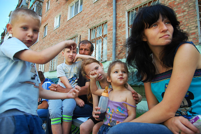 Беженцы с юго-востока Украины