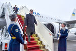 Президент Украины Петр Порошенко в аэропорту минска