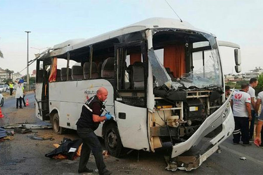 Последствия ДТП с автобусом в Турции, 2 августа 2021 года
