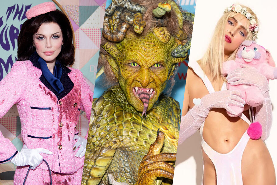 Джулия Фокс, Хайди Клум и Ирина Шейк (слева направо) в&nbsp;образах на&nbsp;Хеллоуин