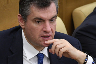 Председатель комитета Государственной Думы РФ по международным делам Леонид Слуцкий на пленарном заседании Государственной Думы РФ, 19 октября 2016 года
