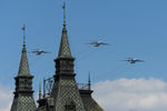 Транспортные самолеты Ил-76 во время воздушной части военного парада в Москве в честь 71-й годовщины Победы в Великой Отечественной войне 1941-1945 годов