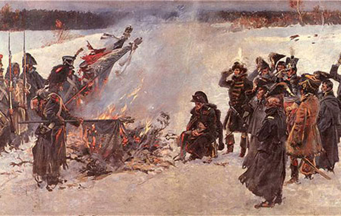 Картина «Сожжение знамен перед Наполеоном»