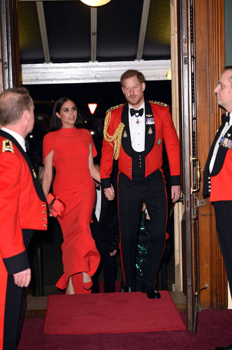 Принц Гарри и Меган Маркл во время посещения музыкального фестиваля Маунтбеттен в&nbsp;королевском Альберт-холле в&nbsp;Лондоне, 7 марта 2020 года