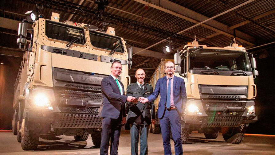Бельгийская армия получила голландские грузовики DAF с бронированными кабинами