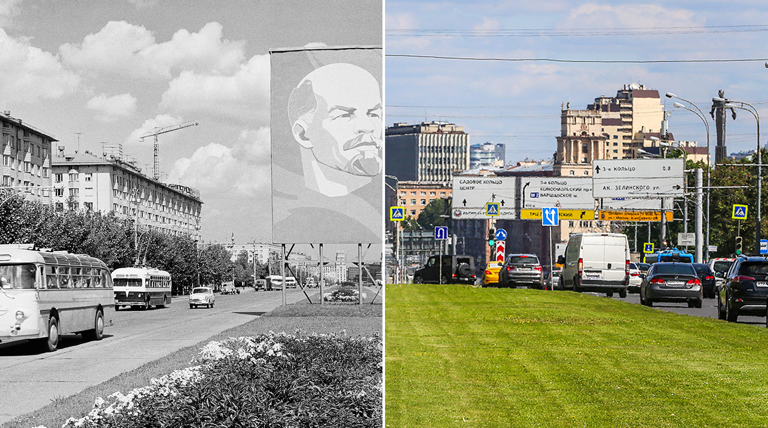 Ленинский проспект, 1967 и 2017 год