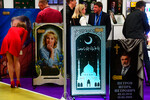 Посетители на выставке погребальных принадлежностей, похоронного сервиса, мемориального искусства «Некрополь – WorldRussia 2022» в Москве, 1 ноября 2022 года