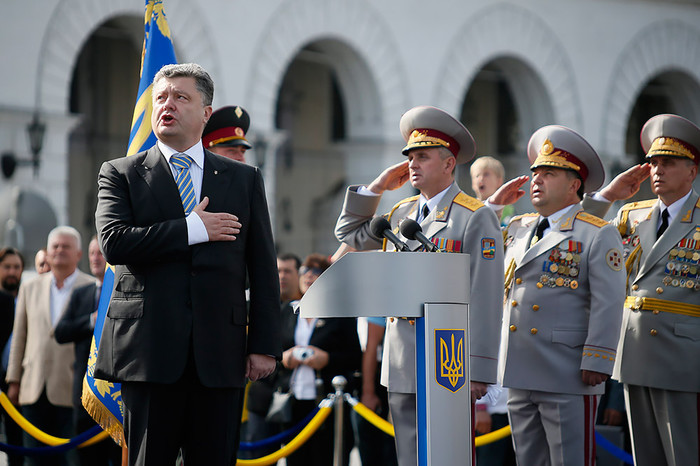 Президент Украины Петр Порошенко на&nbsp;параде в&nbsp;честь Дня независимости в&nbsp;Киеве