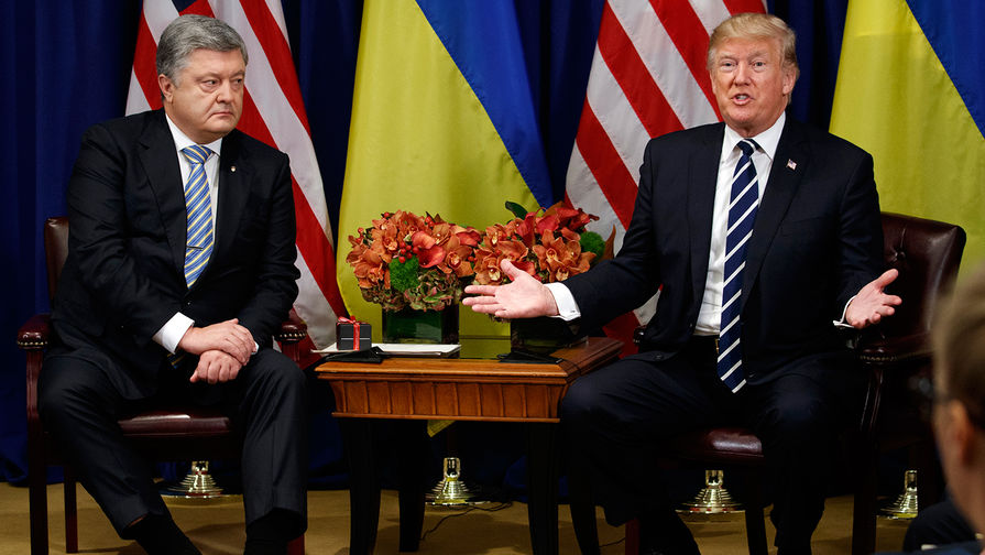 Президент Украины Петр Порошенко и президент США Дональд Трамп во время встречи, 21 сентября 2017 года 