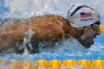 Майкл Фелпс на соревнованиях по плаванию в Рио-де-Жанейро, Бразилия, 2016 год