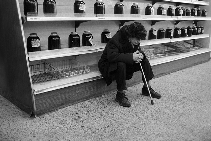 Дефицит продовольственных продуктов в Москве, 1991 год. Фото: Николай Мошков/ТАСС