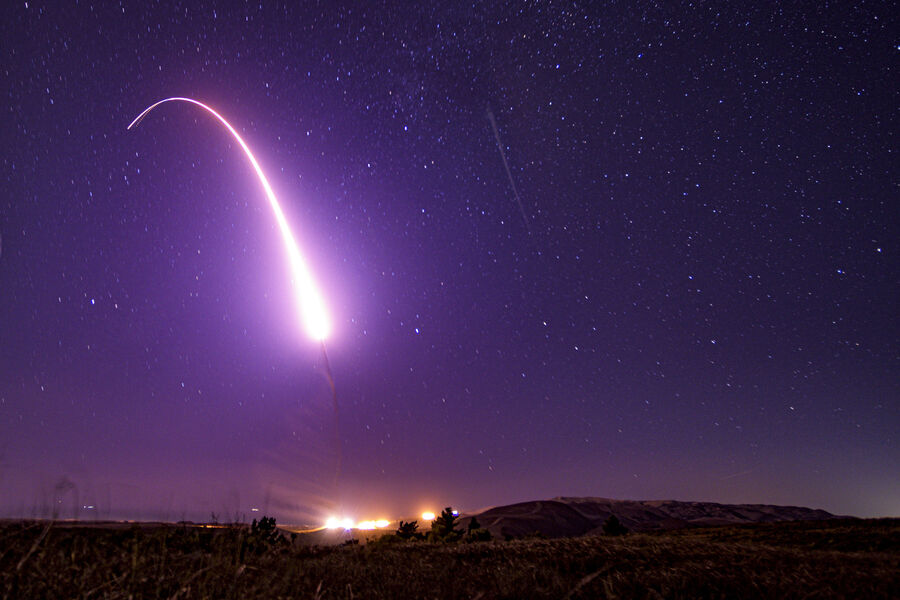 Испытательный запуск межконтинентальной баллистической ракеты Minuteman III на базе Ванденберг в Калифорнии, 2020 год