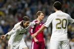 Защитник «Реала» Серхио Рамос со вкусом отпраздновал свой гол в ворота «Лиона»