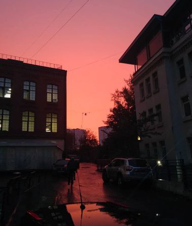 Закат в Москве, 15 августа 2018 года