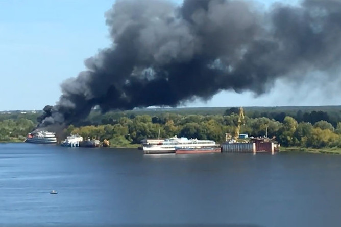 Пожар на теплоходе «Святая Русь» в Нижегородской области, 13 августа 2019 года