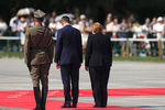 Канцлер Германии Ангела Меркель (справа) и премьер-министр Польши Матеуш Моравецкий, Варшава, 1 сентября 2019 года