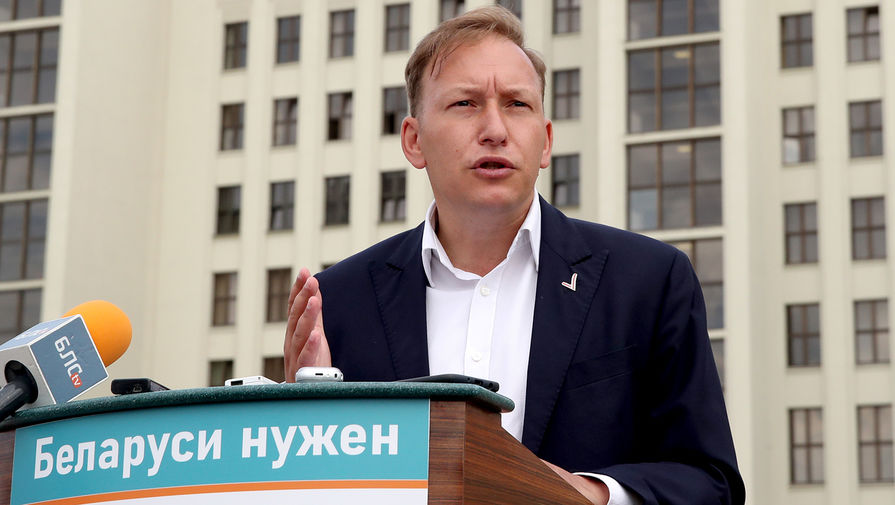 Андрей Дмитриев во время пресс-брифинга «Обращение к Парламенту и народу», 4 августа 2020 года