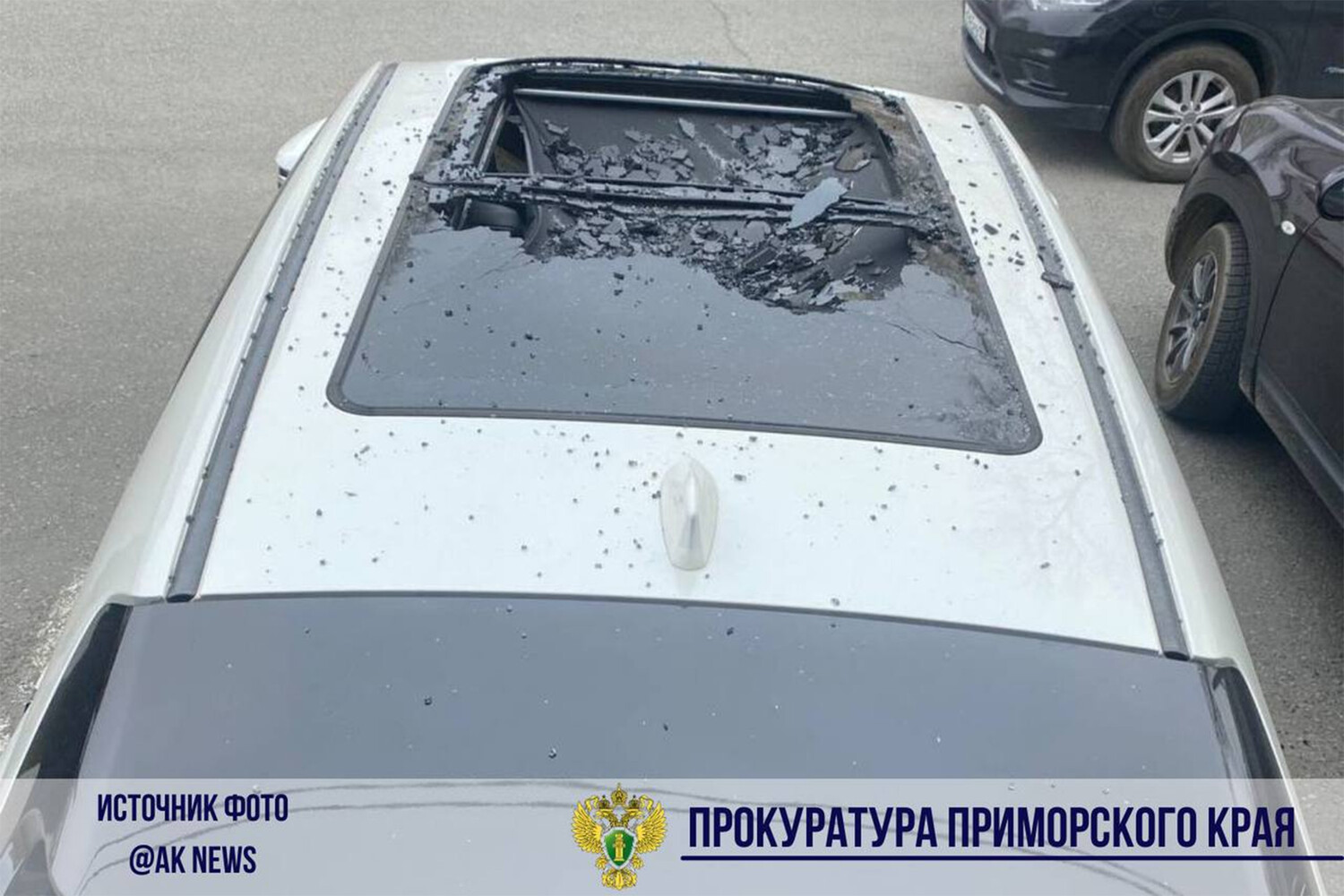 Во Владивостоке летающий огнетушитель пробил крышу Toyota и врезался в дом  - Газета.Ru | Новости