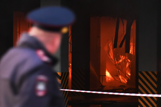 Пожар на строительном рынке «Синдика»