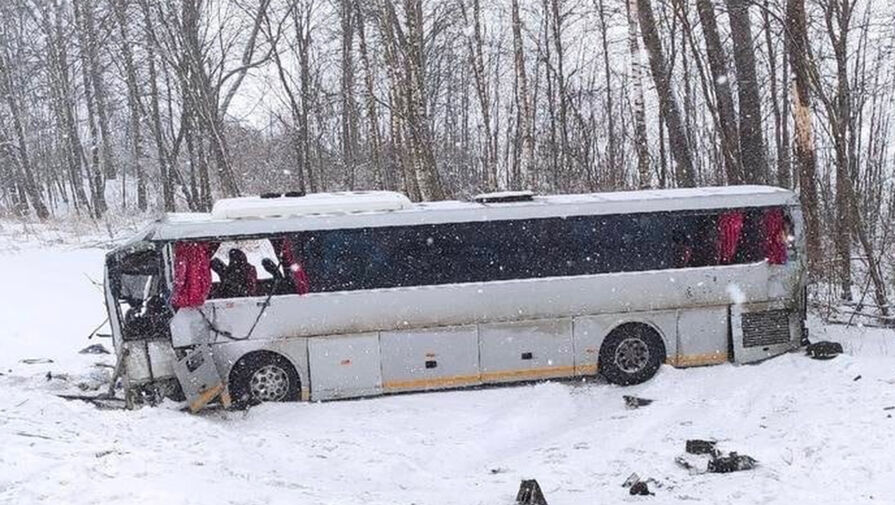 Очевидец смертельного ДТП под Брянском рассказал, что пассажиры автобуса вылетели под колеса фуры