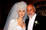 Селин Дион и Рене Анжелил во время свадьбы в Монреале, Канада, 1996 год
