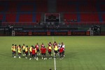 Тренировка сборной Экваториальной Гвинеи на арене «Эштадио Бата»
