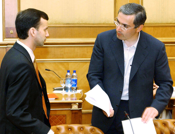 Аркадий Дворкович и Михаил Ходорковский (Москва, 2002&nbsp;год)