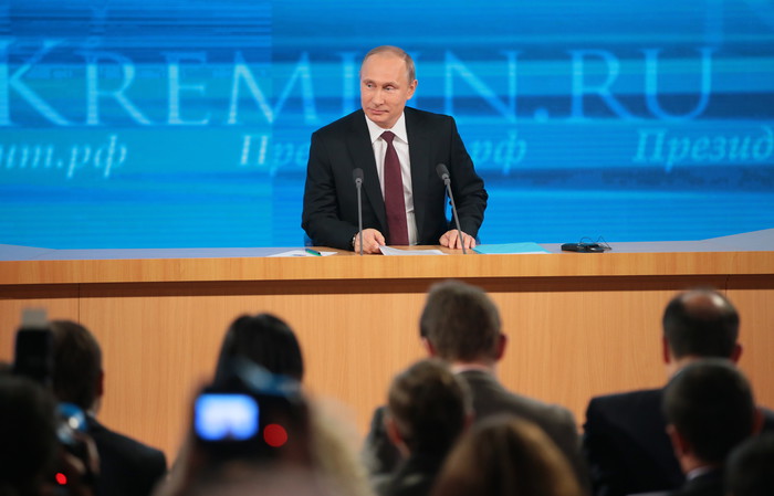 Владимир Путин во время пресс-конференции в&nbsp;ЦМТ