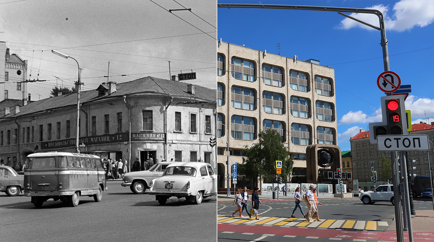 Тверской бульвар 1965 и 2017 год