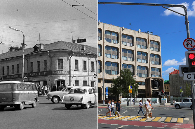 Тверской бульвар 1965 и 2017 год