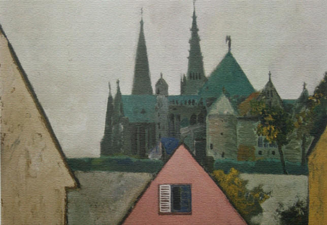 Никита Медведев. Шартр. Розовый домик. 2003