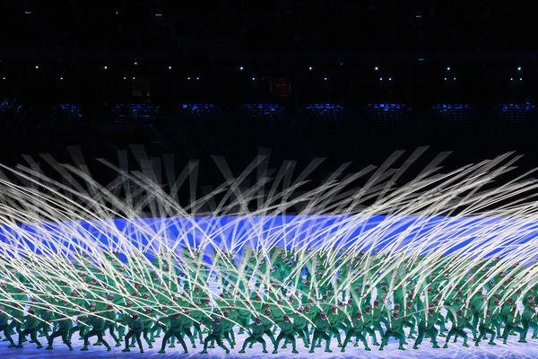 Церемония открытия на Национальном стадионе «Птичье гнездо» в Пекине, 4 февраля 2022 года 