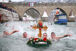 Празднование Богоявления в Вишеграде, Босния и Герцеговина, январь 2019 года