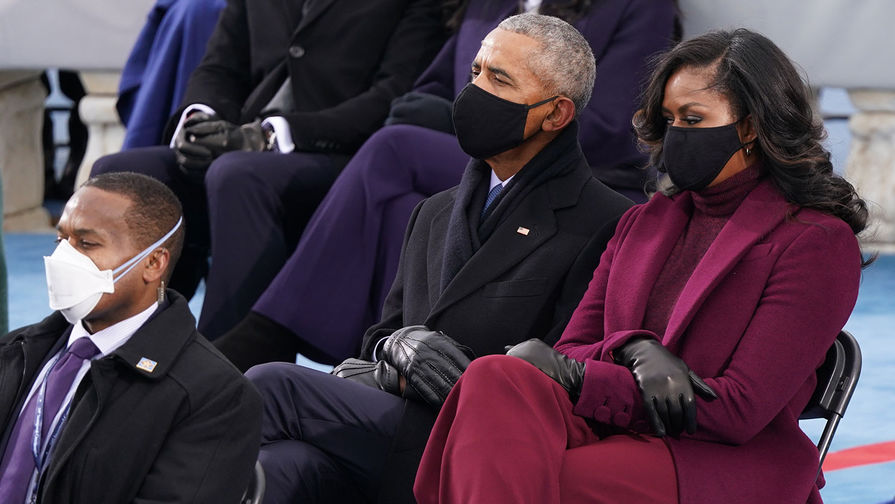 Барак и Мишель Обама на&nbsp;инаугурации Джо Байдена, 20 января 2021 года