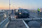 Автомобиль, в котором погибла семья из Белгородской области во время взрыва на Крымском мосту, 17 июля 2023 года 