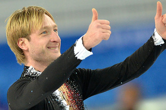 Евгений Плющенко выступает в короткой программе мужского одиночного катания командных соревнований по фигурному катанию на XXII зимних Олимпийских играх в Сочи, 2014 год