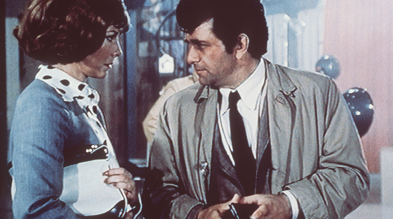 Питер Фальк в роли лейтенанта Коломбо в одноименном сериале, 1973 год