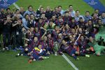 «Барселона» празднует победу в Лиге чемпионов