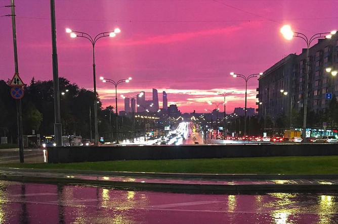 Закат в Москве, 15 августа 2018 года