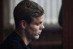 Футболист Александр Кокорин, обвиняемый в хулиганстве, на заседании Тверского районного суда Москвы, 11 октября 2018 года