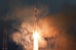 Старт ракеты-носителя «Союз-ФГ» с пилотируемым кораблем «Союз МС-11» со стартового стола первой «Гагаринской» стартовой площадки космодрома «Байконур», 3 декабря 2018 года