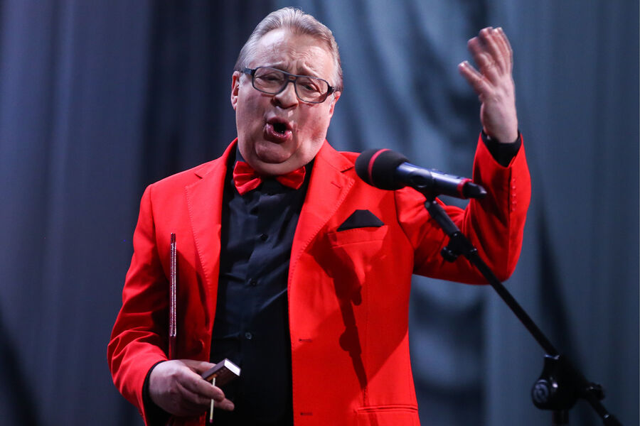  Геннадий Хазанов в&nbsp;театре имени Евгения Вахтангова на&nbsp;юбилейном вечере, посвященном 80-летию Центрального дома актера имени А.А. Яблочкиной, 2017&nbsp;год 