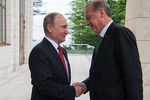 Владимир Путин и Реджеп Тайип Эрдоган во время встречи в Сочи