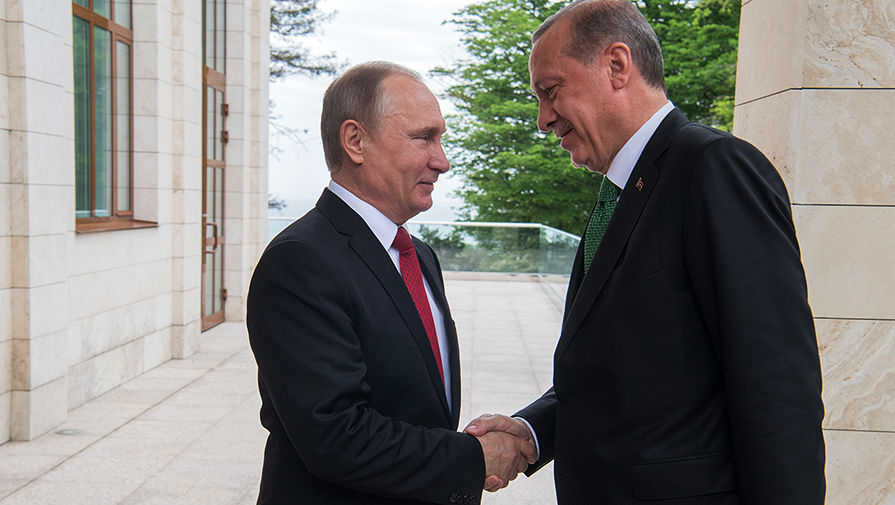 Владимир Путин и Реджеп Тайип Эрдоган во время встречи в&nbsp;Сочи