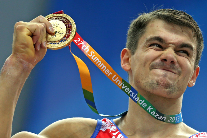 Трехкратный чемпион Универсиады в спортивной гимнастике Николай Куксенков