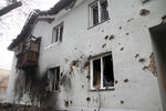 Дом, разрушенный в результате артиллерийского обстрела украинскими силовиками в Куйбышевском районе Донецка