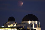 Полное лунное затмение в Лос-Анджелесе