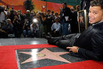 Рики Мартин со своей звездой на Аллее славы в Голливуде, 2007 год