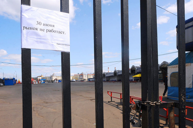 Черкизовский рынок после закрытия, 30 июня 2009 года